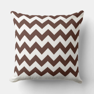 Modern Pillow Brown Zig Zag Muster CH9 Kissen