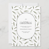 Modern Pine Needle Greenery Arch Frohe Weihnachten (Vorderseite)