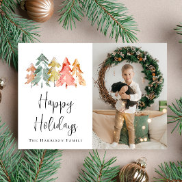 Modern Pine Tree Foto Wasserfarben Weihnachten