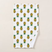 Modern Pineapple Pattern on White Badhandtuch Set (Handtuch)