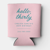 Modern Pink 30th Birthday Dosenkühler (Vorderseite)