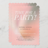 Modern Pink 60. Geburtstagsparty Einladung (Vorne/Hinten)