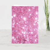 Modern Pink and Gold Glitter Photo & Name Birthday Karte (Rückseite)