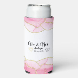 Modern Pink and Gold Mr. and Mrs. Selters Dosenkühler