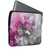 Modern Pink and Grey Marble Stone design Laptopschutzhülle (Vorne Rechts)