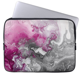 Modern Pink and Grey Marble Stone design Laptopschutzhülle