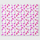 Modern pink and red pineapples geschenkpapier (Flach)