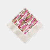 Modern Pink and White Party Napkins Serviette (Ecke)