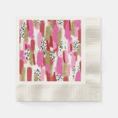 Modern Pink and White Party Napkins Serviette (Vorderseite)