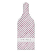 Modern Pink And White Stripe Pattern Cutting Board Schneidebrett (Vorderseite)
