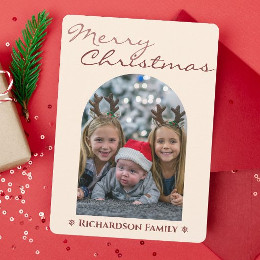 Modern Pink Arch Foto Weihnachten