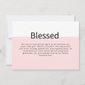 Modern Pink Baby Girl Photo Birth Ankündigung (Rückseite)