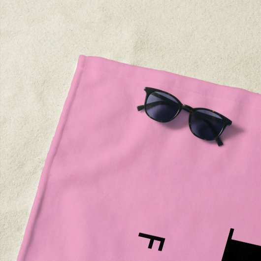 Modern Pink Bachelorette Future Frau Bride Strandtuch (Beispiel)