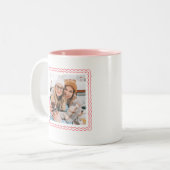 Modern Pink Best Friends Bestie Foto Tasse (Vorderseite Links)