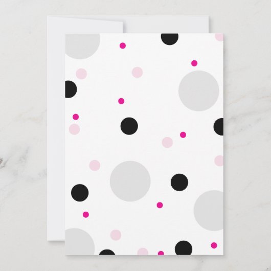 Modern Pink Black Bold Script 50th Birthday Party Einladung (Rückseite)