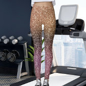 Modern Pink Black Brown Glitter Pattern Sport Lady Leggings