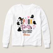 Modern Pink Black Spooktacular Halloween Boo Crew (Design Vorderseite)