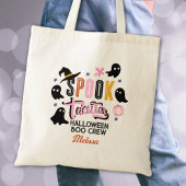 Modern Pink Black Spooktacular Halloween Boo Crew Tragetasche
