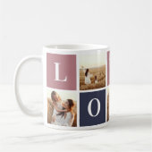 Modern Pink Blue Custom Foto Mutter Tochter Tasse (Links)