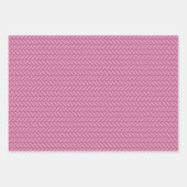 Modern Pink, Blue, Green Stripes, Pink Checkered Geschenkpapier Set (Vorderseite 2)