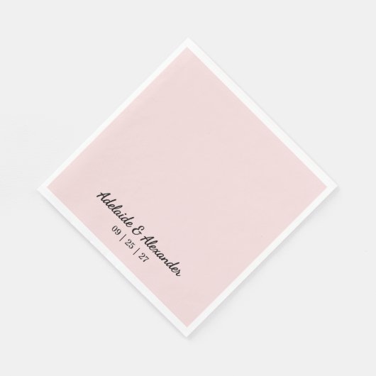 Modern Pink Blush Serviette (Ecke)