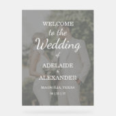 Modern Pink Blush Wedding Acrylschild (Vorderseite)