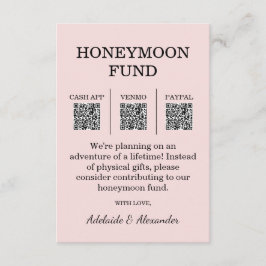 Modern Pink Blush Wedding Honeymoon Fund Begleitkarte