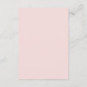 Modern Pink Blush Wedding Honeymoon Fund Begleitkarte (Rückseite)