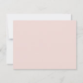 Modern Pink Blush wedding RSVP Karte (Rückseite)