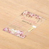 Modern Pink Boho Pumpkin Autumn Birthday Brunch  Acryleinladungen (Ablage )