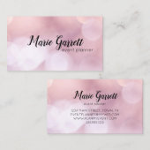 Modern Pink Bokeh Visitenkarte (Vorne/Hinten)