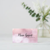 Modern Pink Bokeh Visitenkarte (Stehend Vorderseite)