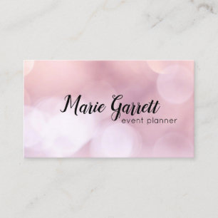 Modern Pink Bokeh Visitenkarte