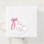 Modern Pink Bow Coquette Abschluss Vielen Dank Geschenkanhänger (Beispiel)