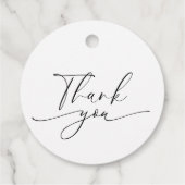 Modern Pink Bow Girl Baby Shower Geschenkanhänger (Rückseite)