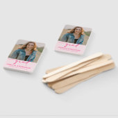 Modern Pink Bow Graduation Class of 2026 Photo Fächer (Non-assembled)