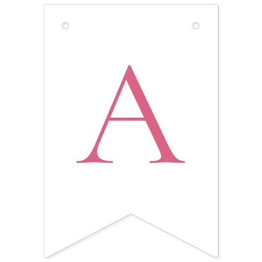 Modern Pink Bow Happy Birthday Bunting Banner (Dritte Fahne)