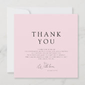 Modern Pink Bridal Shower Thank You Card Einladung (Vorderseite)
