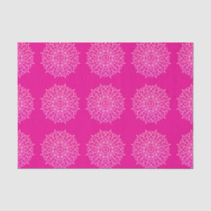 Modern Pink Bright Mandala Art Decoupage Geschenk  Seidenpapier
