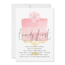 Modern Pink Cake Script 21. Geburtstag