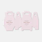 Modern Pink Chic Brautparty Gold Script Custom Geschenkschachtel (Ungefaltet)