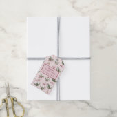 Modern Pink Christmas Ornament Gift Tag Geschenkanhänger (Mit Garn)