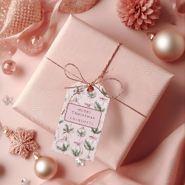 Modern Pink Christmas Ornament Gift Tag Geschenkanhänger