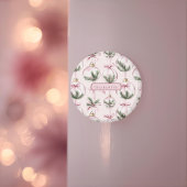 Modern Pink Christmas Ornament Personalized Gift Magnet