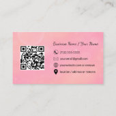 Modern Pink Cleaning Service Business Card Visitenkarte (Rückseite)