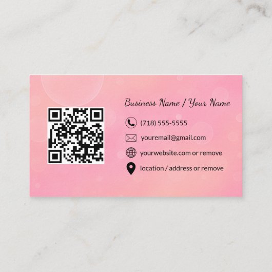 Modern Pink Cleaning Service Business Card Visitenkarte (Rückseite)