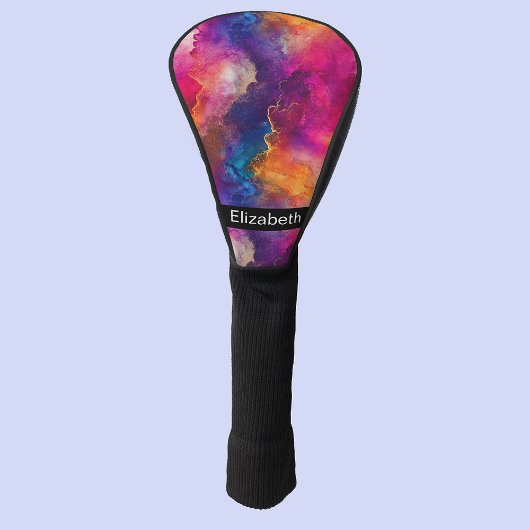 Modern Pink Color Fusion Personalized Golf Headcover