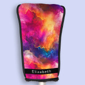 Modern Pink Color Fusion Personalized Golf Headcover