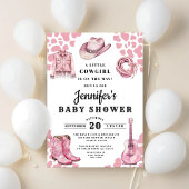 Modern Pink Cowgirl Baby Shower Einladung