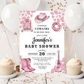 Modern Pink Cowgirl Baby Shower Einladung